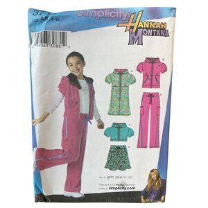 Simplicity Hannah Montana Sew Pattern 3716 Girls Dress Hoody Pants Skirt 8-16